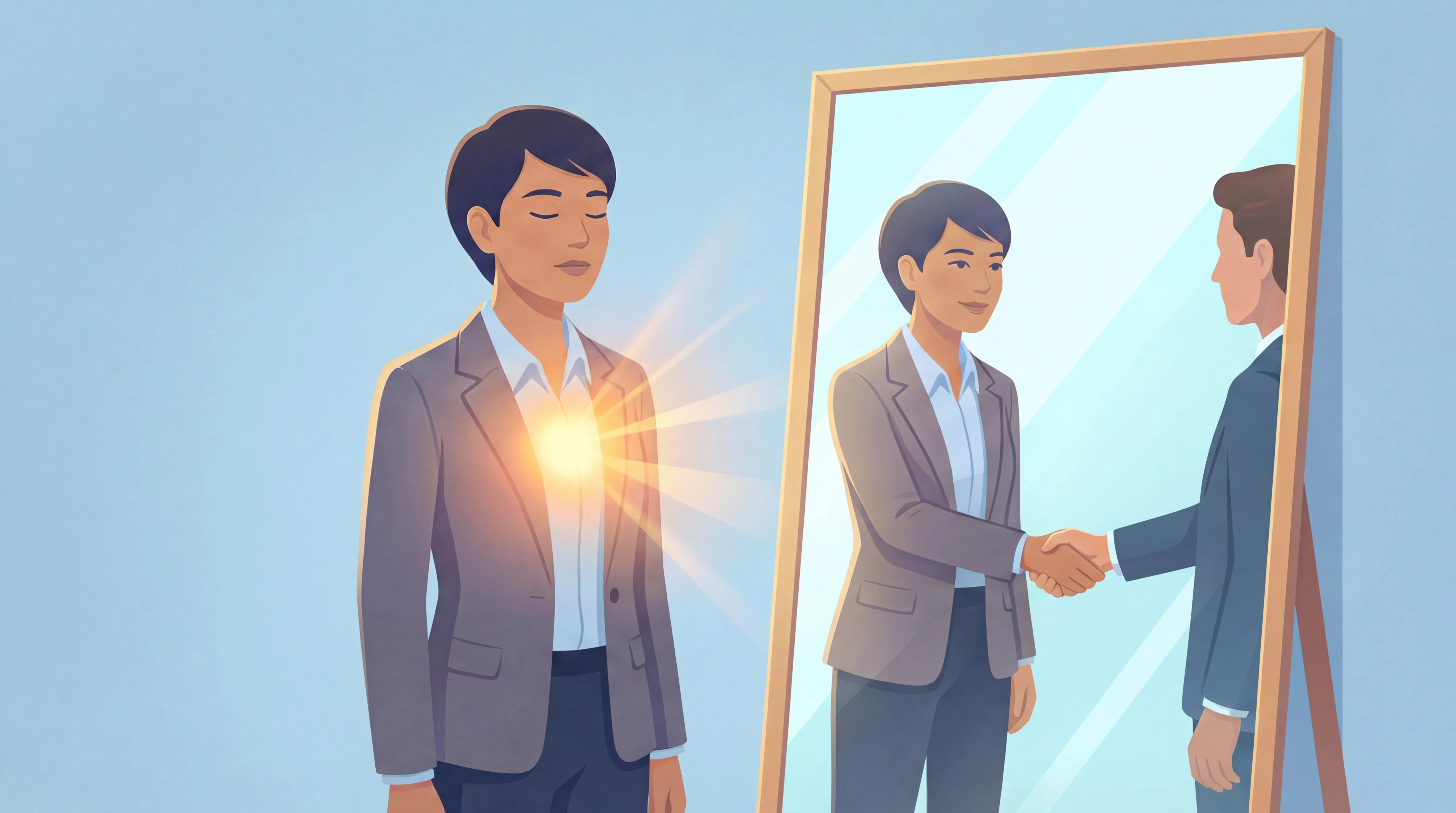 A serene image representing release of performance anxiety.