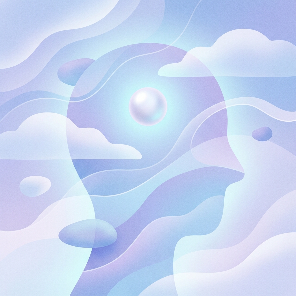 A soothing, abstract visualization of a calm mind.